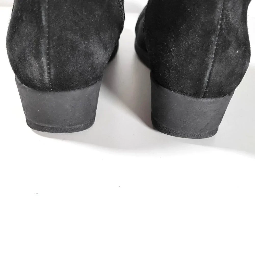 La Canadienne Black Long Knee High Wedge Boots / booties Size Us 8M